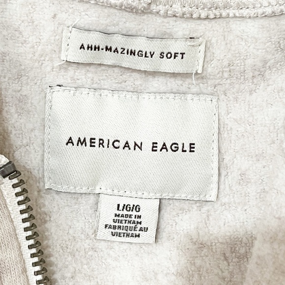 SOLD! [American Eagle] Ladies Neutral Camo Hoodie Kangaroo Pocket Oversized L - Picture 7 of 10